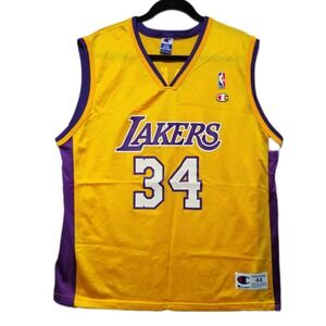 Champion Los Angeles Lakers Shaquille O'Neil 34 Vintage Jersey Size Large